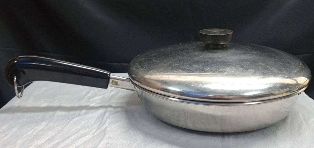 REVERE WARE Tri-Ply Stainless Steel Skillet Sauté Pan 2059 23cm Korea